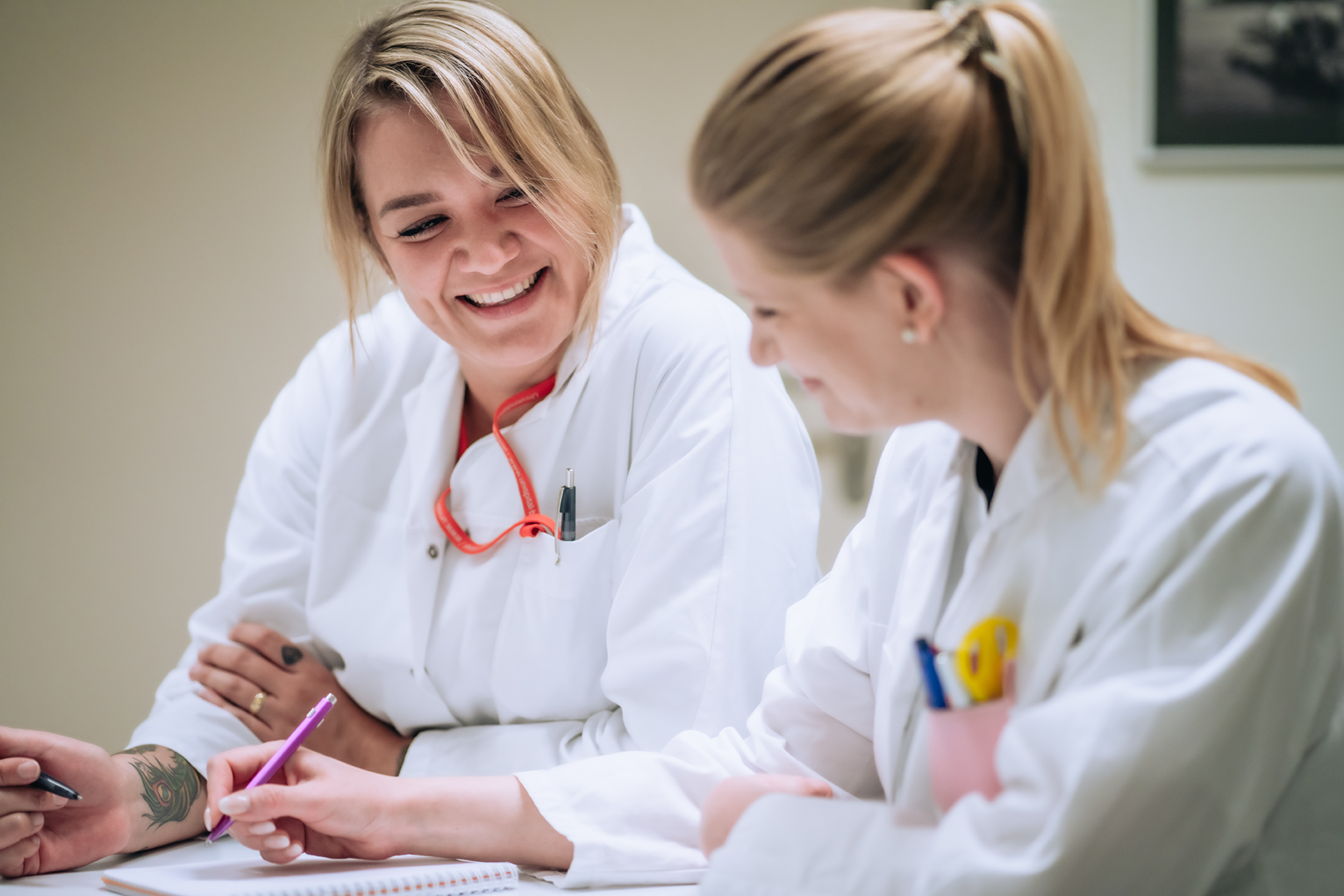 Two doctors in conversation