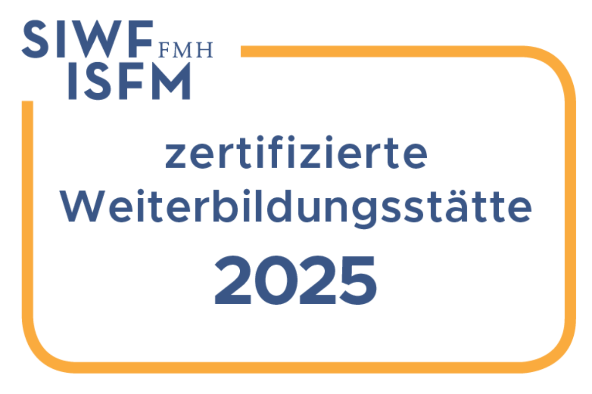 Logo SIWF/ISFM FMH zertifizierte Weiterbildungsstätte 2025