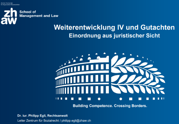 Dr. iur. Philipp Egli, Rechtsanwalt
Leiter Zentrum für Sozialrecht / philipp.egli@zhaw.ch