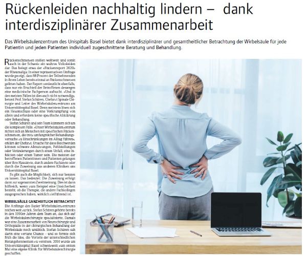 Rückenleiden nachhaltig lindern – dank interdisziplinärer Zusammenarbeit